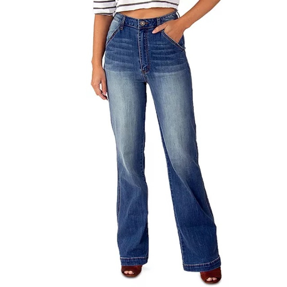 Indigo Rein Wide Leg Flare Jean